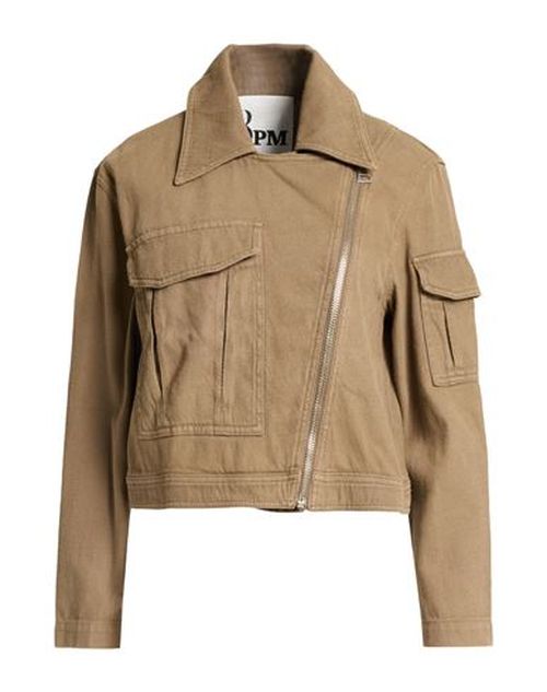 Woman Jacket Khaki Size L Cotton