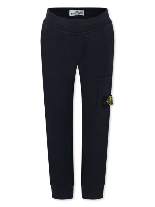 Compass-badge track pants - Blue
