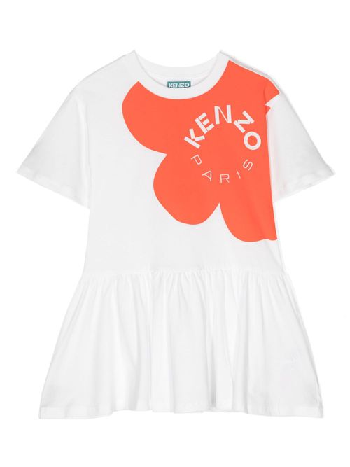 Boke Flower cotton dress - White