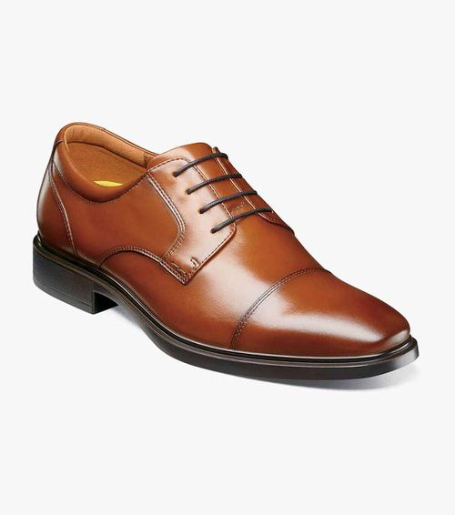 Florsheim Shoes Forecast Waterproof Cap Toe Oxford Cognac