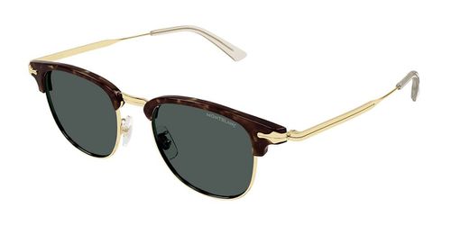 Montblanc MB0364S Asian Fit 002 Men's Sunglasses Tortoiseshell Size 49