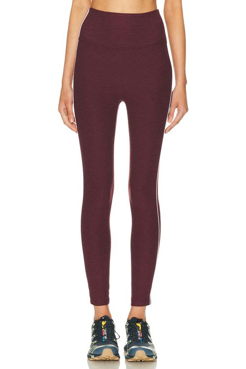 Beyond Yoga Spacedye Ready Midi Legging in Midnight Burgundy Heather - Burgundy.  XS also in L