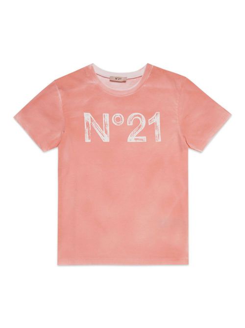 Logo-print cotton T-shirt - Pink