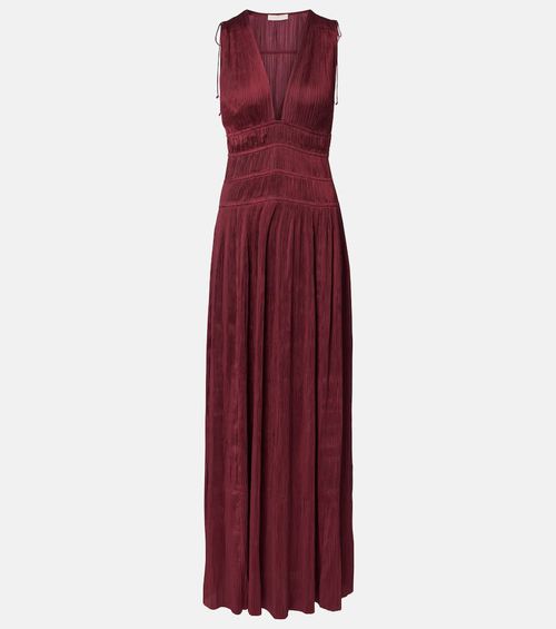 Tasneem satin plissé gown