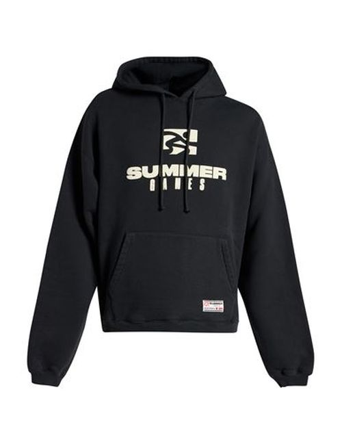 Man Sweatshirt Black Size XL Recycled cotton