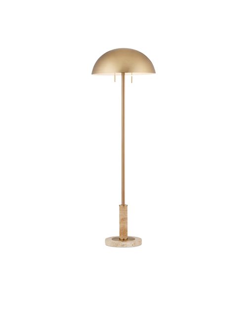 Brass Natural Floor Lamp from the Miles Collection