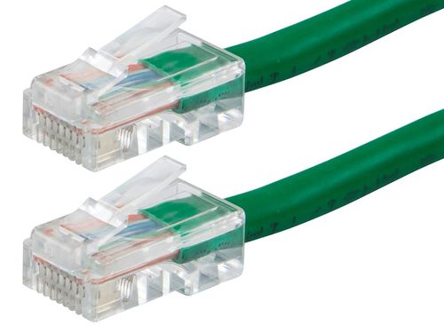 Cat6 3ft Green Patch Cable, UTP, 24AWG, 550MHz, Pure Bare Copper, RJ45, Zeroboot Series Ethernet Cable