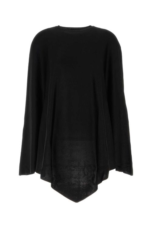 With Cape Sweater — Black