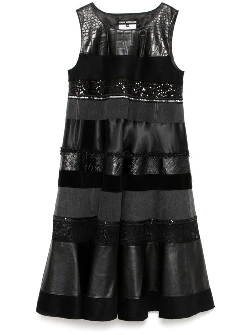 Bead embellishment dress - Black