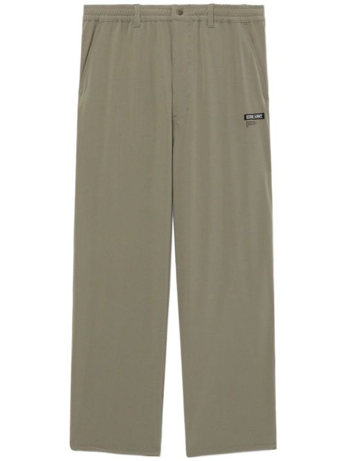 Logo-appliquéd trousers - Green