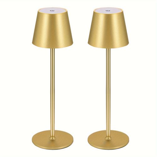 TEMU 2 Pack Cordless Table Lamp, 6000mah Battery Operated Lamp, 3 Color Dimming Desk Lamp, Outdoor Table Lamps For