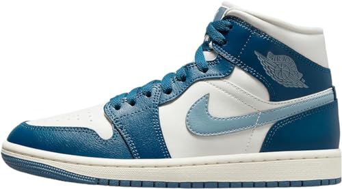 Nike Jordan 1 Mid Women Pure Platinum/Sky J Mauve-Sail BQ6472-050