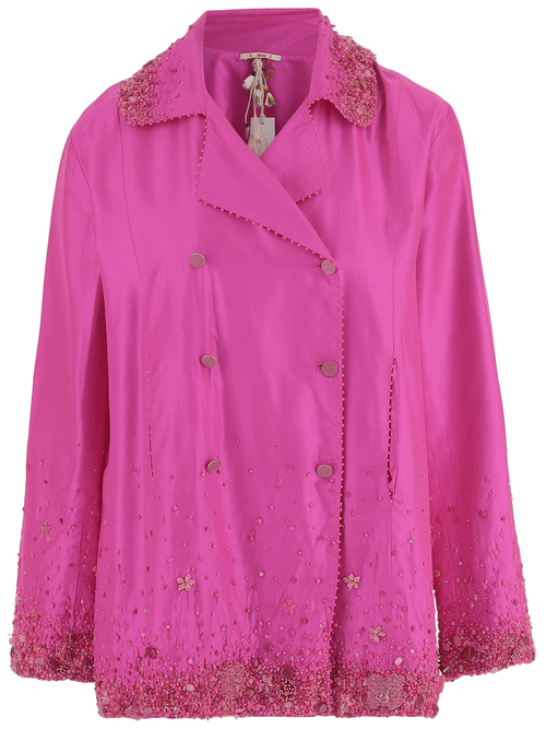 Double-Breasted Silk Jacket
