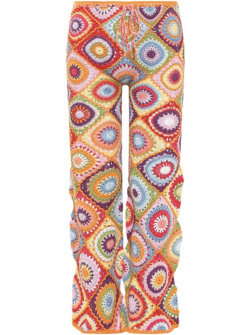 Embroidery trousers - Orange