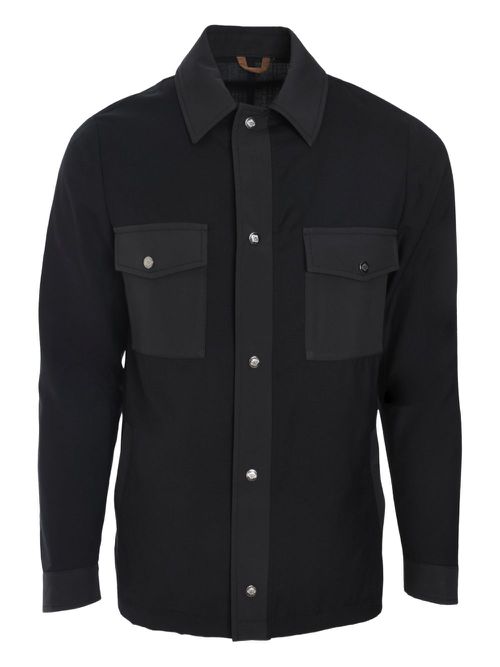 Luigi Borrelli virgin wool shirt - Black