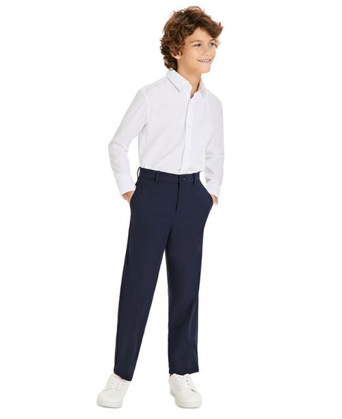Big Boys Classic-Fit Stretch Dress Pants - Navy