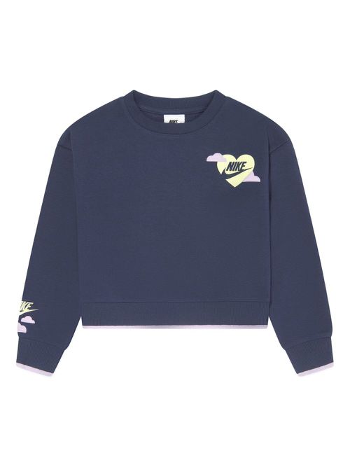 Logo-print drop-shoulder sweatshirt - Blue