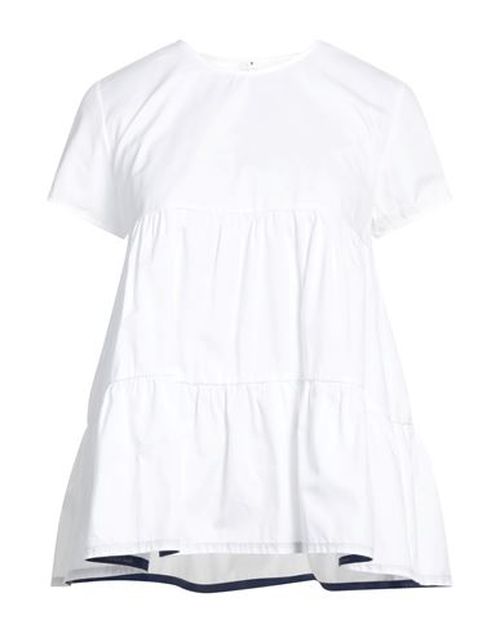 Denim Woman Top White Size 6 Cotton