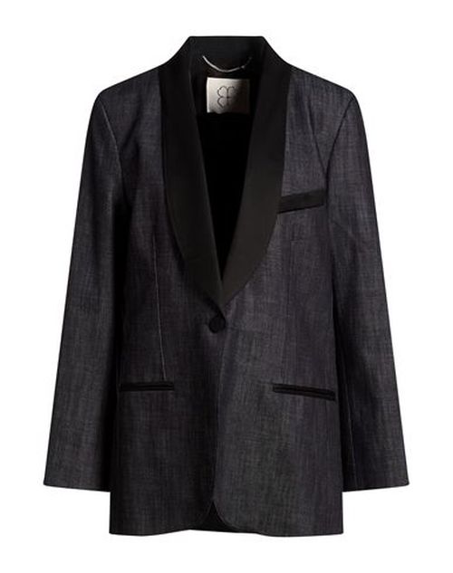 Woman Blazer Blue Size 4 Cotton