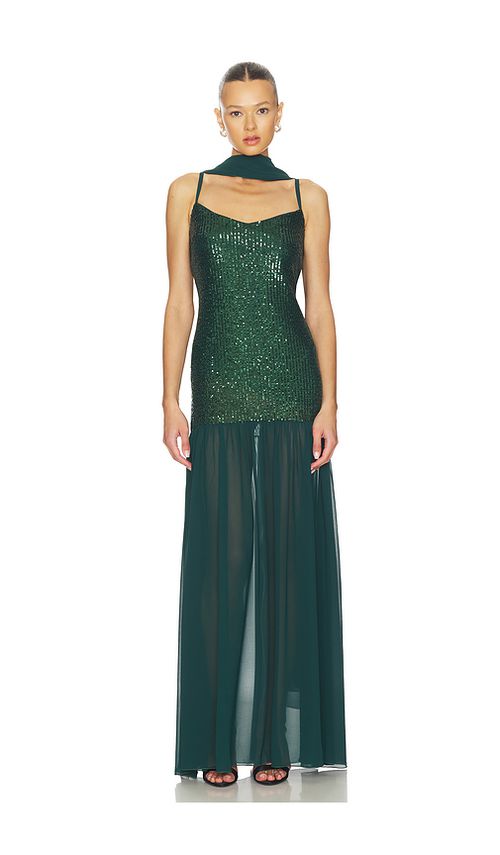 Show Me Your Mumu Dalia Maxi Dress in Dark Green. XXL. Also in XS, S, M