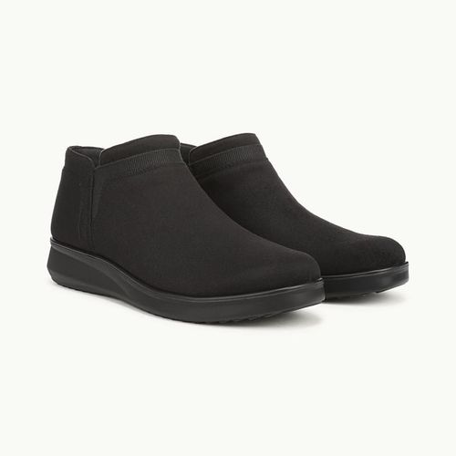 For Flynn Ankle Bootie Boots Black Stretch Fabric