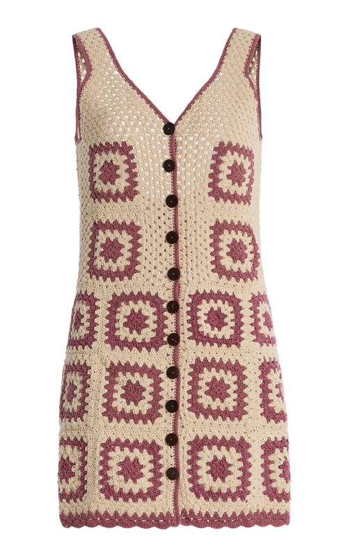 Exclusive Baia Crocheted Cotton Mini Dress