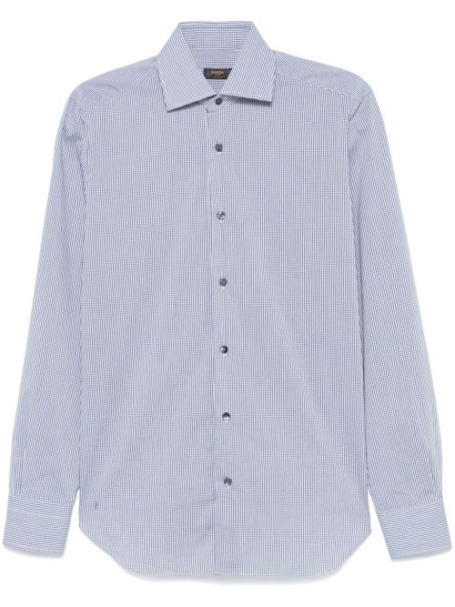 Mini-check shirt - Blue