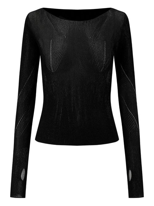 OUDE WAAG boat-neck sweater - Black
