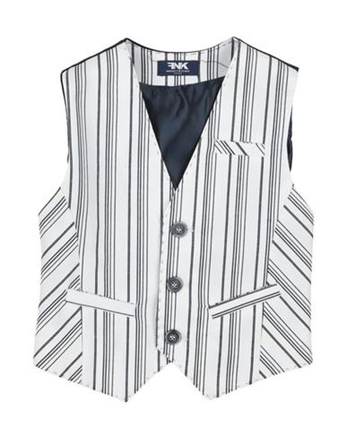 Infant Boy Tailored Vest White Size 24 Cotton, Elastane