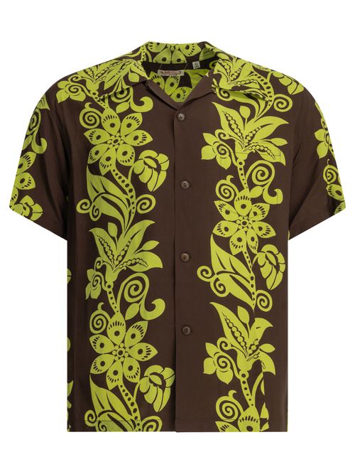 Sun Surf "Pictograph Flower" Casual Shirt