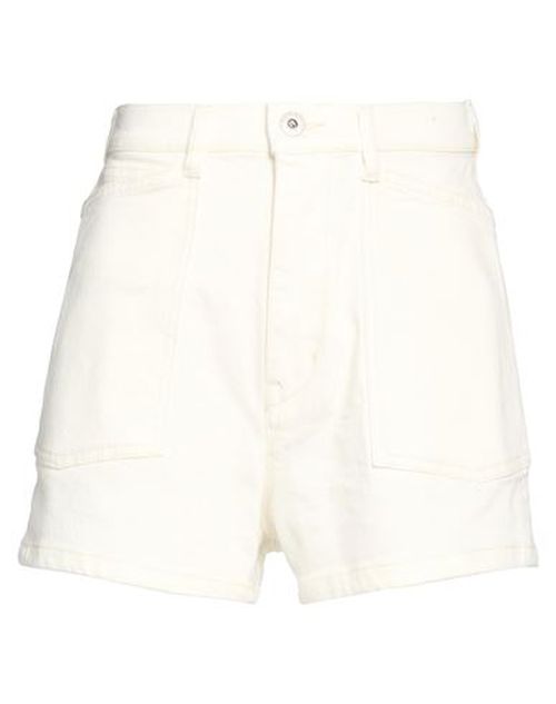 Woman Denim shorts Ivory Size 26 Cotton, Elastane