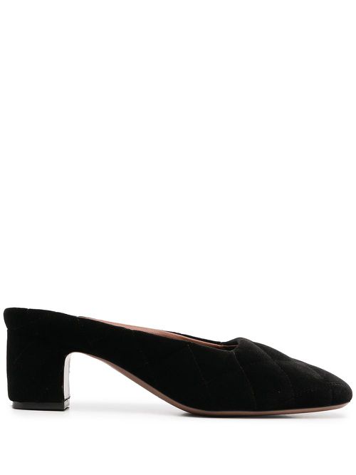 Square-toe mules - Black