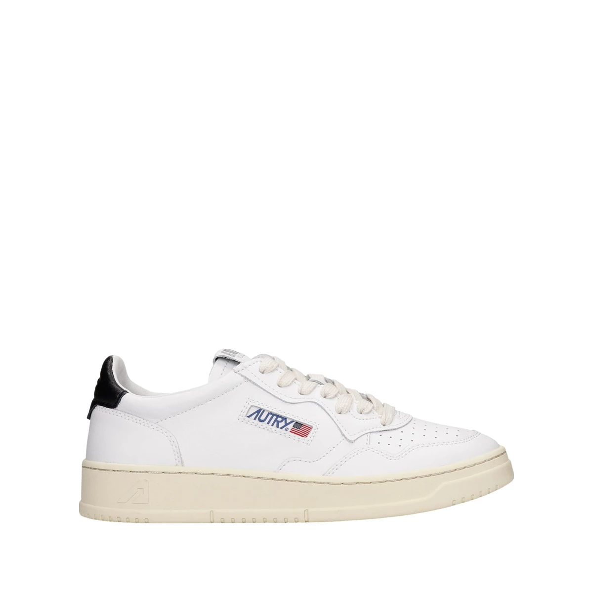 Leather Sneakers With Contrasting Heel Tab