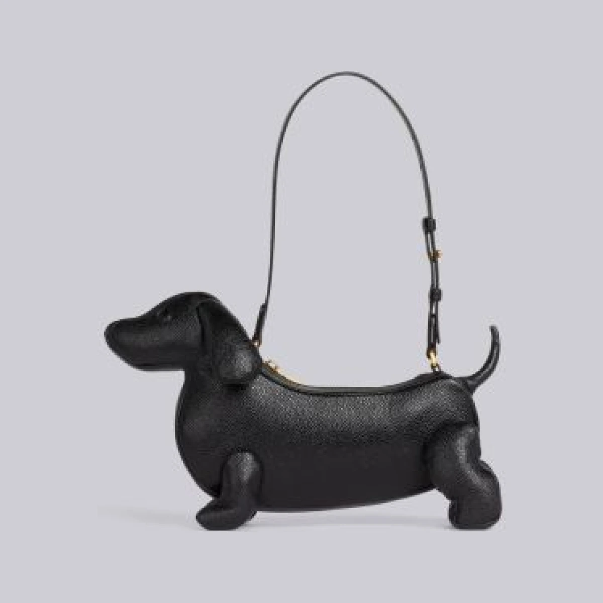 Black Leather Hector Shoulder Bag