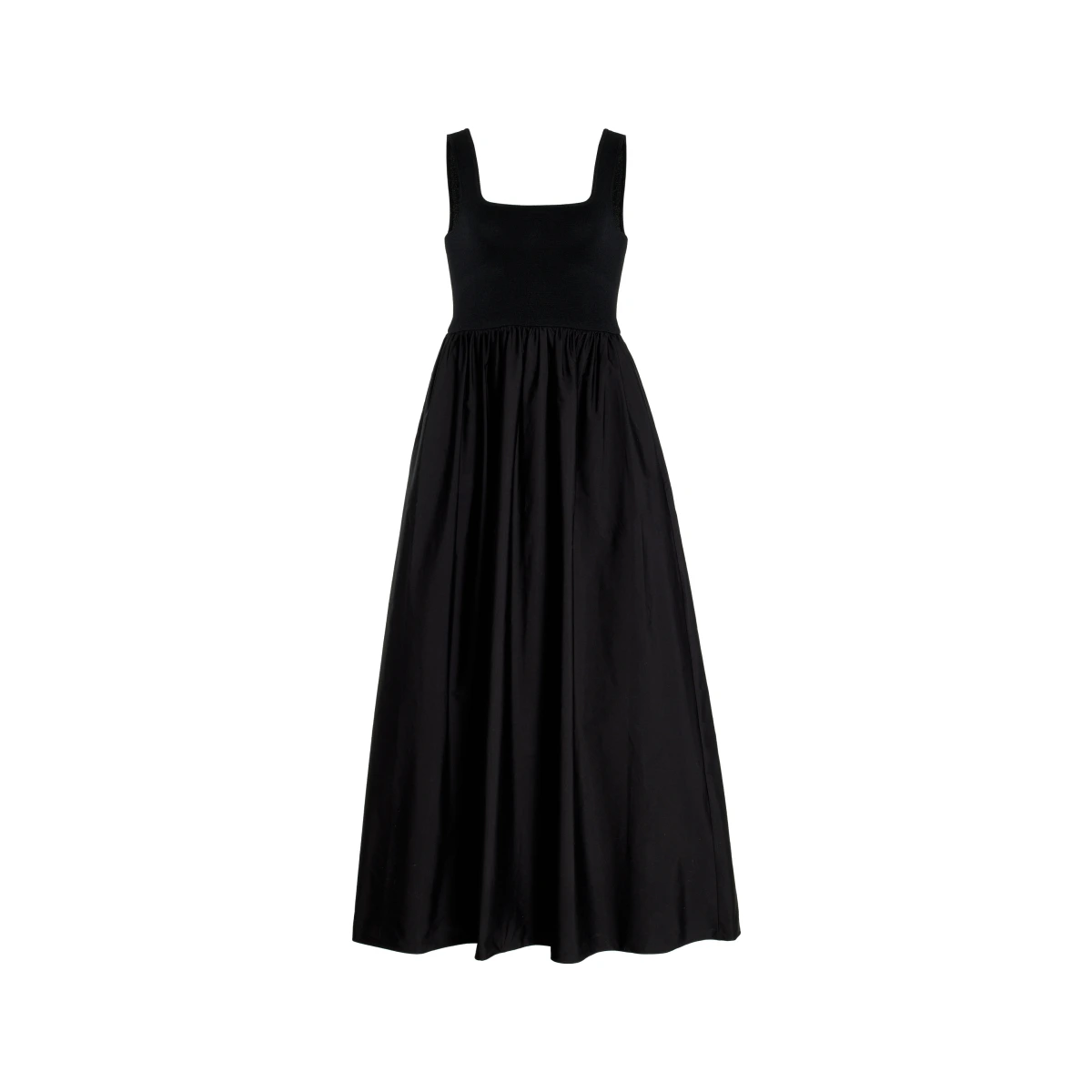 Women's Ribbed-Knit and Cotton Maxi Dress
