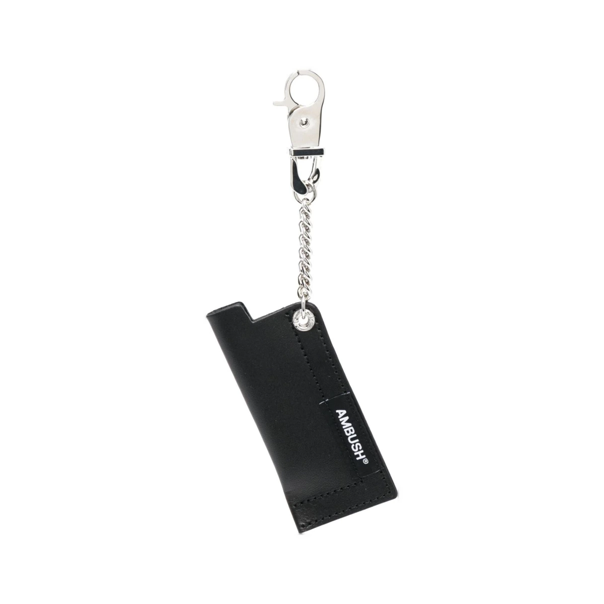 Leather lighter case keychain - Black