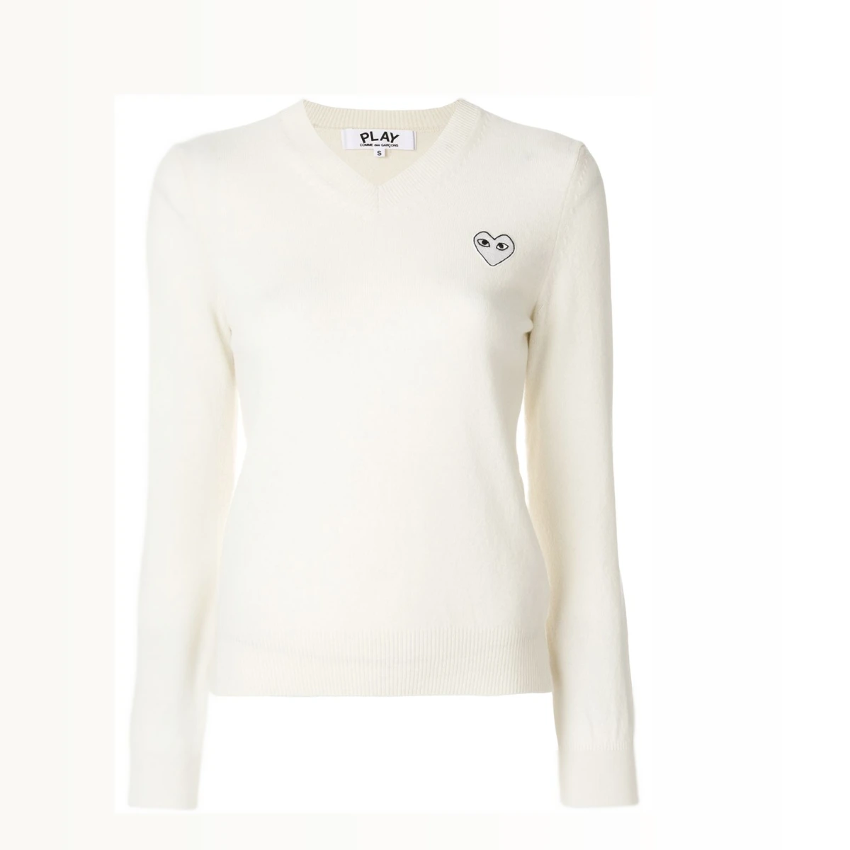 V-neck pullover - White