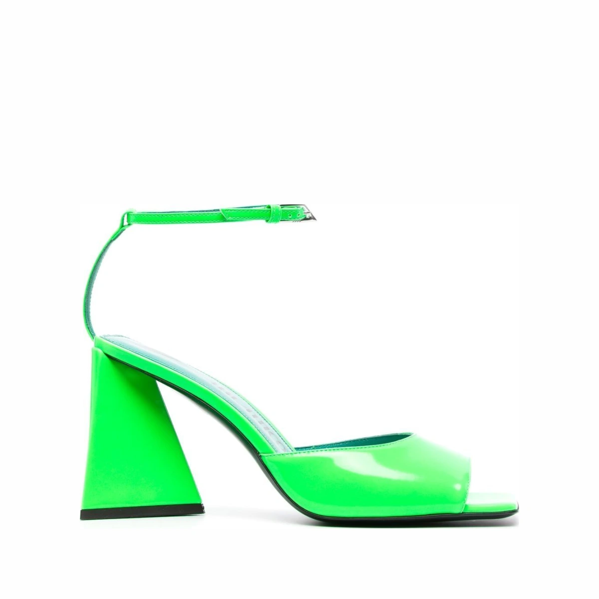 Piper 85mm patent-leather sandals - Green