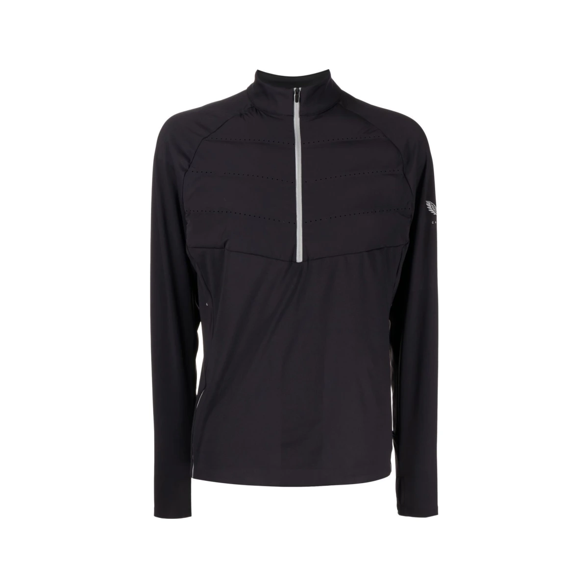 Zip-front logo-print jacket - Black