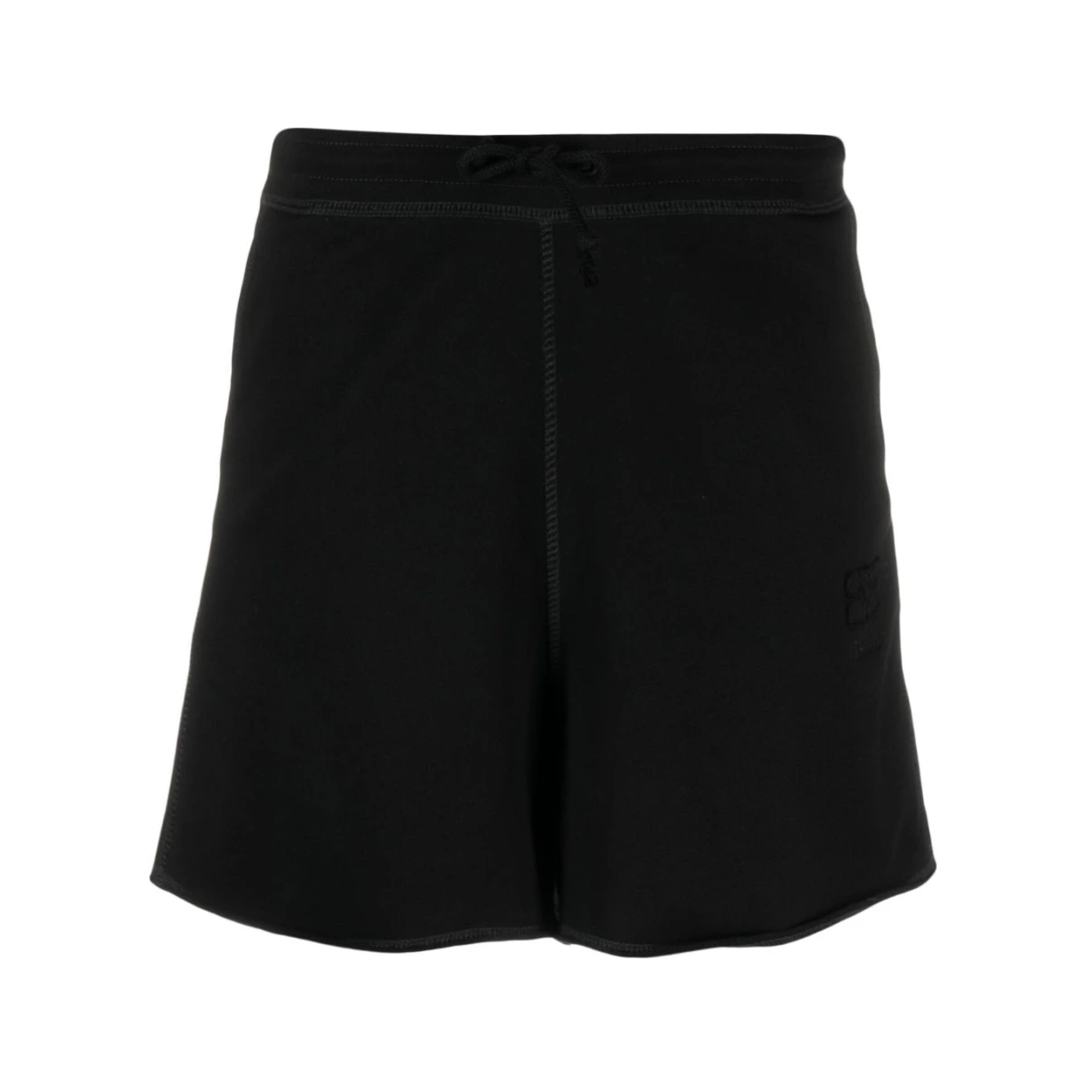 Logo-patch short shorts - Black