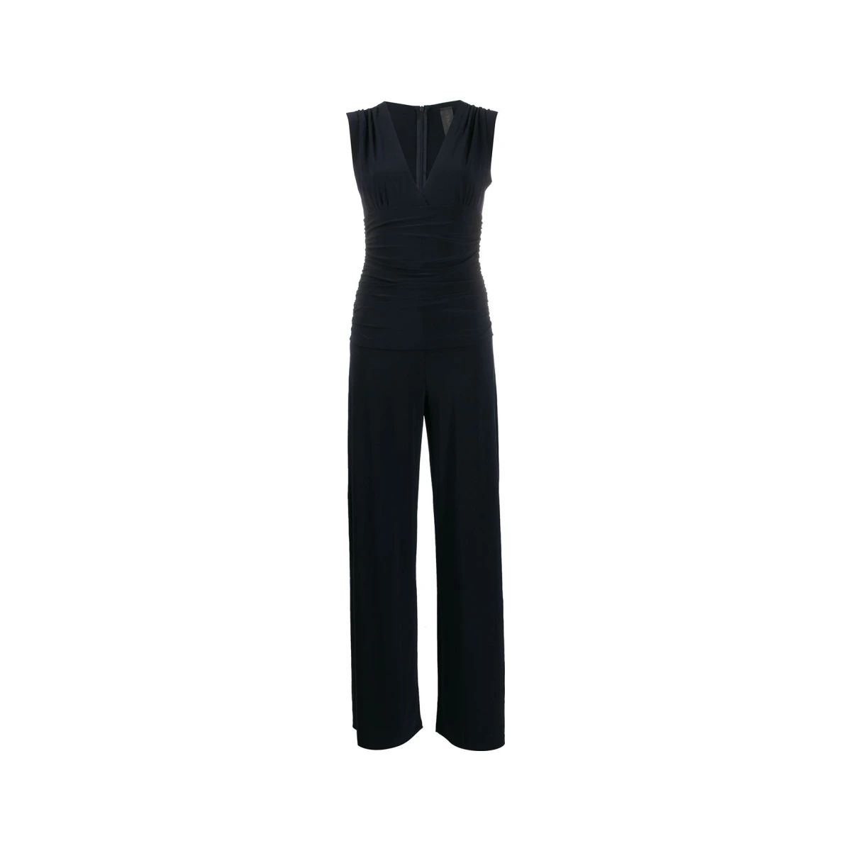Draped straight-leg jumpsuit - Blue