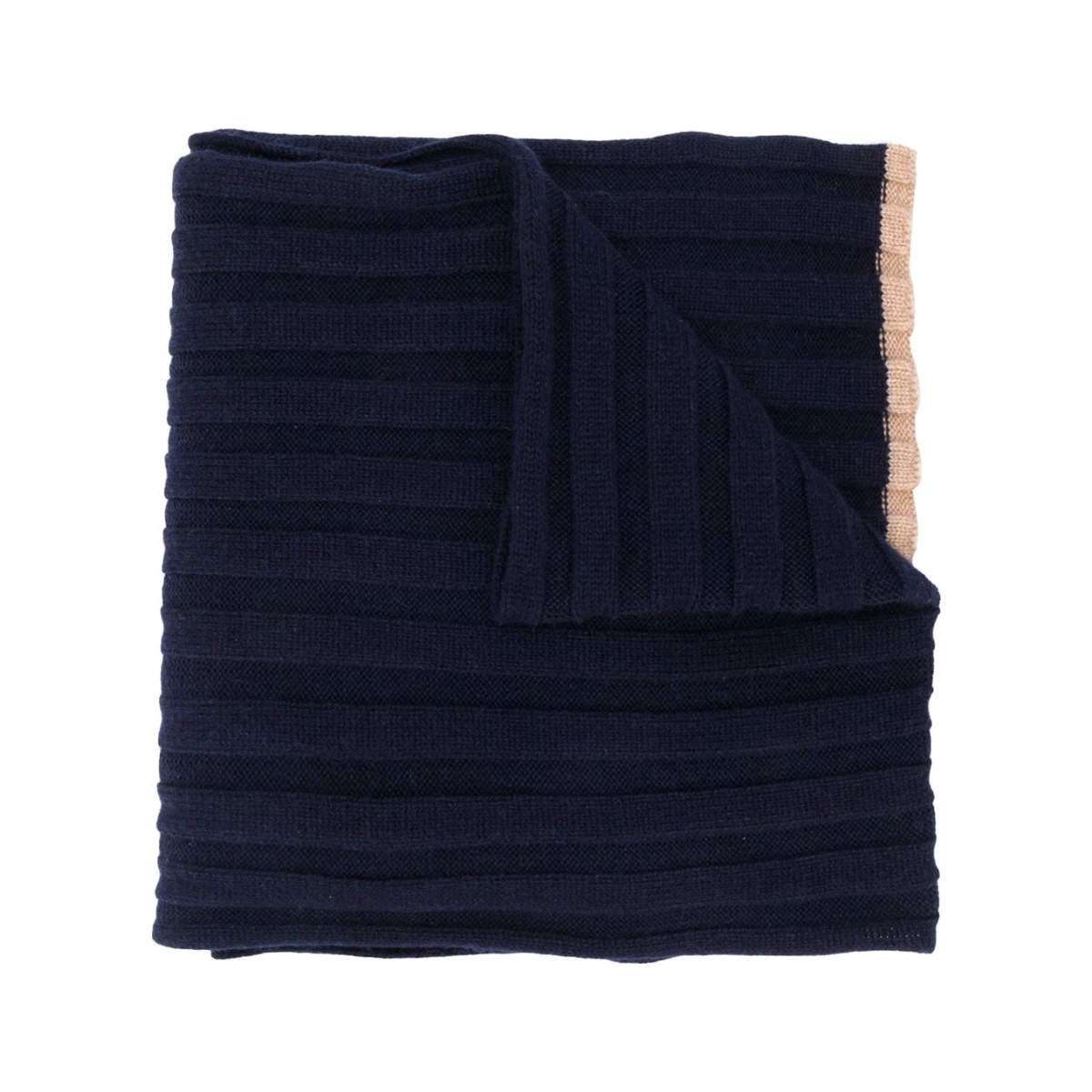 Ribbed knit scarf - Blue
