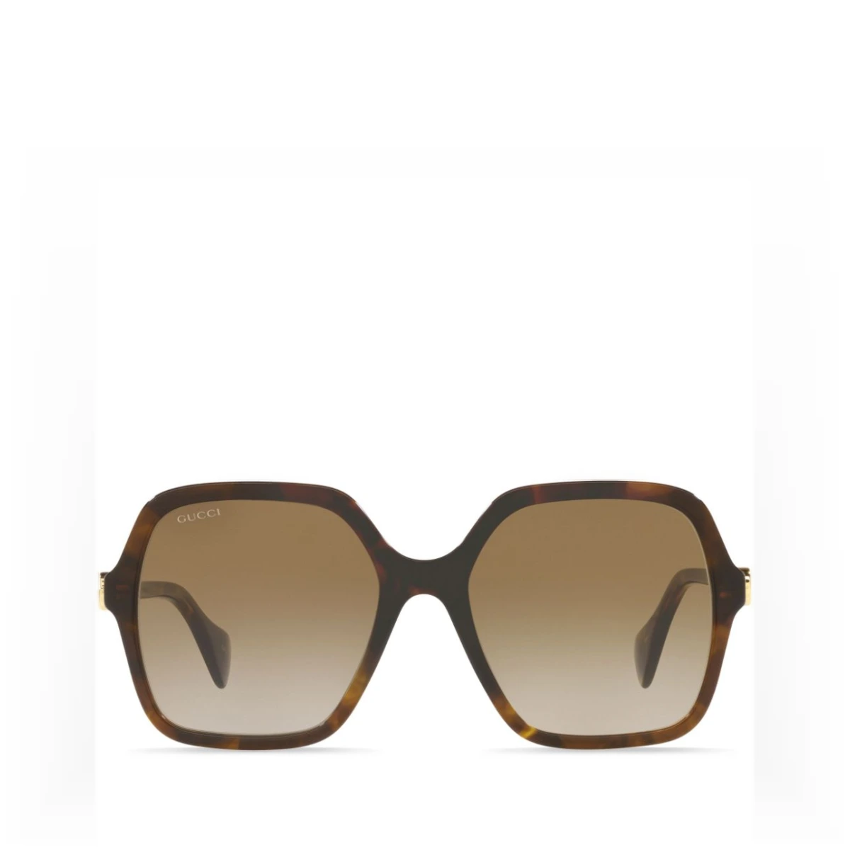 Tortoiseshell-effect square-frame sunglasses - 1800D1 Brown