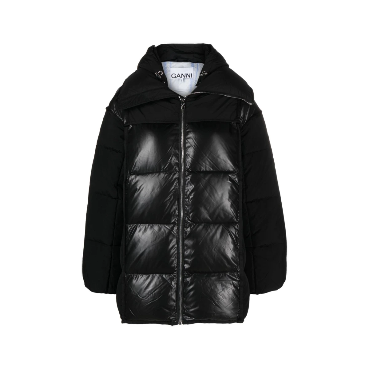 Hooded padded jacket - Black