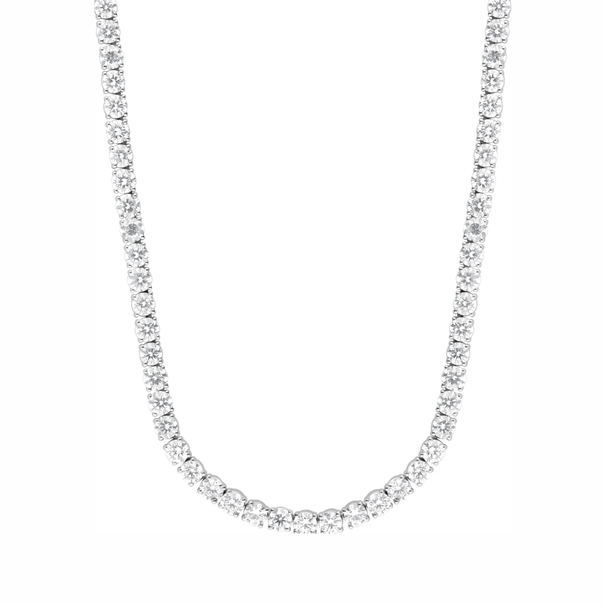 "Lab Grown Diamond 18"" Tennis Necklace (28-1/2 ct. t.w.) in 14k White Gold - White Gold"