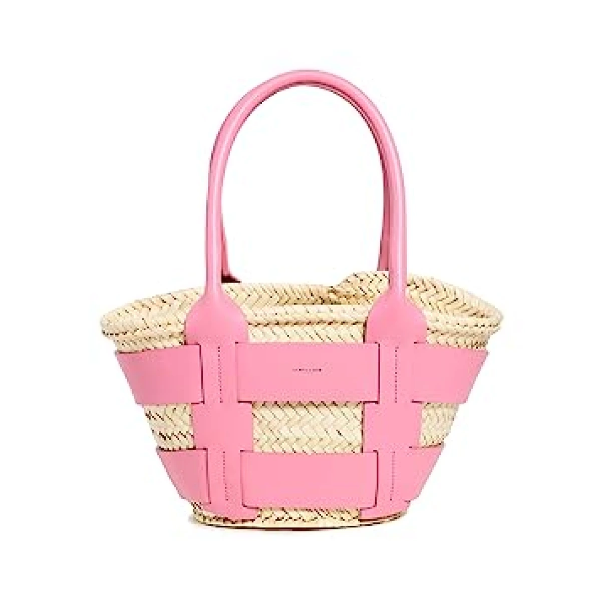 DeMellier Women's Mini Santorini Tote, Natural/Pink, One Size