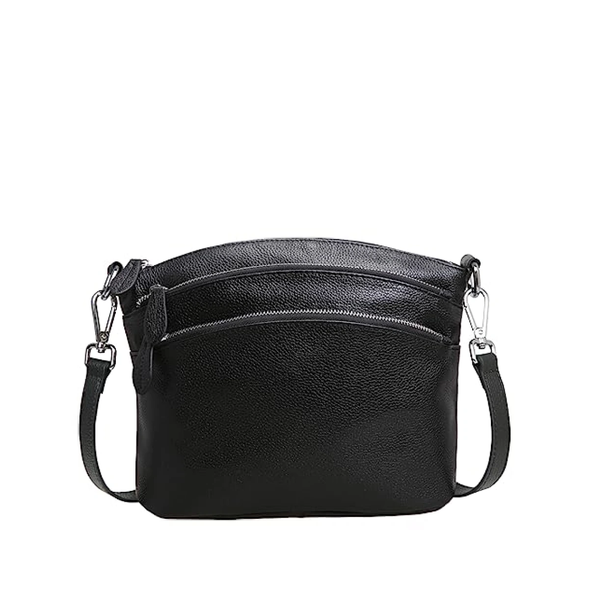 Heshe Leather Crossbody Bags Purses for Women Small Functional Multi Pocket Cross Body Hobo Purses Shoulder Satchel Handbags