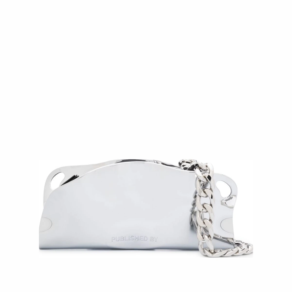 Mayzie chrome shoulder bag - Silver