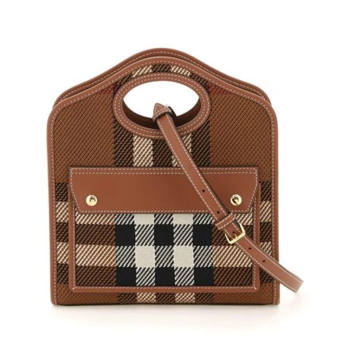 Burberry Check Patterned Shoulder Bag