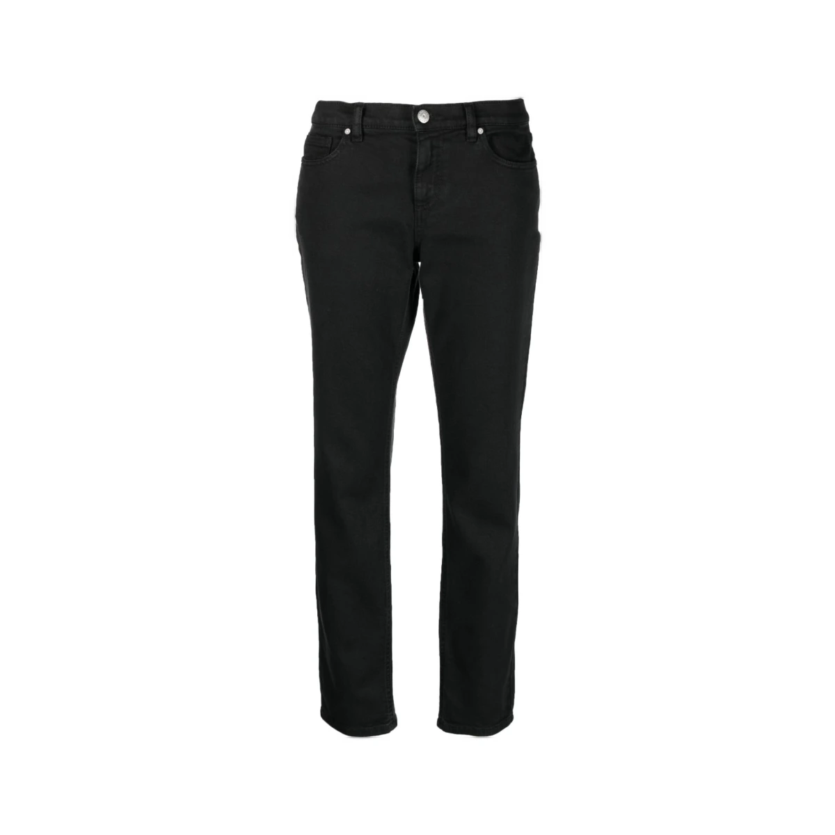 Mid-rise slim-cut jeans - Black